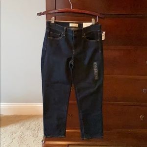 Gap Low Stretch Slim Crop Dark Denim Jeans